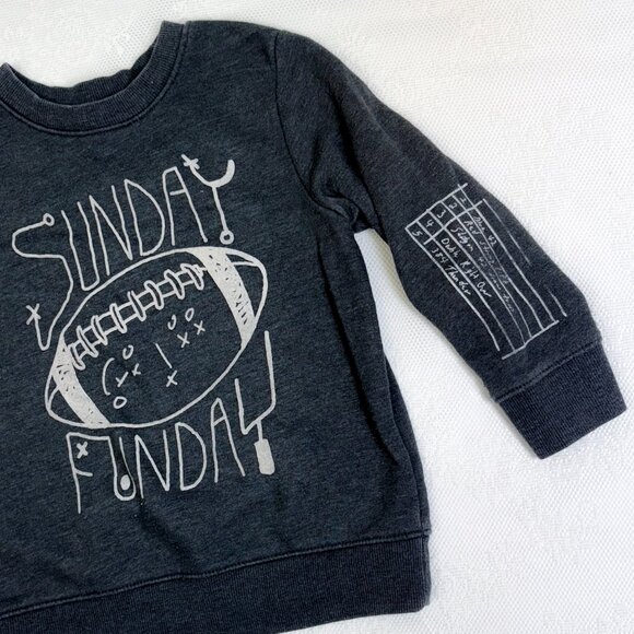 Kids Football Sweatshirt Sunday Funday Boys Casual Sweater 4 Toddler - Picture 5 of 6
